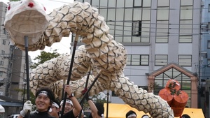 Iwakuni community celebrates annual Iwakuni Parade (B-Roll)