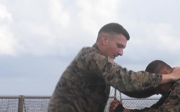 USS Germantown (LSD 42) Sailors learn MCMAP techniques
