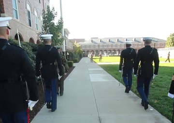 Barracks Marines Participate in Ceremonial Drill School