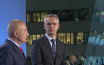 Joint press point by the NATO Secretary General and the President of Albania