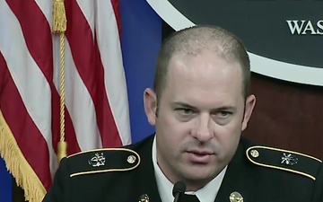 Medal of Honor Nominee Speaks to Reporters at Pentagon