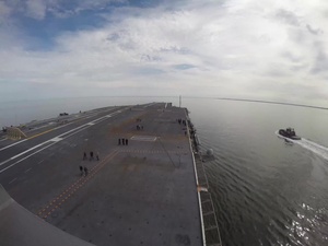 USS Gerald R. Ford (CVN 78) gets underway