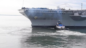 USS Gerald R. Ford (CVN 78) gets underway