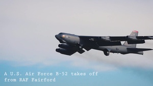 U.S. Air Force B-52s perform training with Polish F-16s