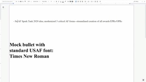 2020 Air Force Spark Tank Video - Monospace Font