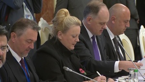 NATO Secretary General Chairs NATO – Ukraine Commission Meeting with President of Ukraine (B-ROLL)