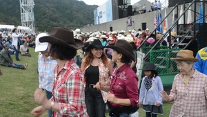 Air Force Band Pacific Trends play in the last Country gold concert in Kumamoto 2019