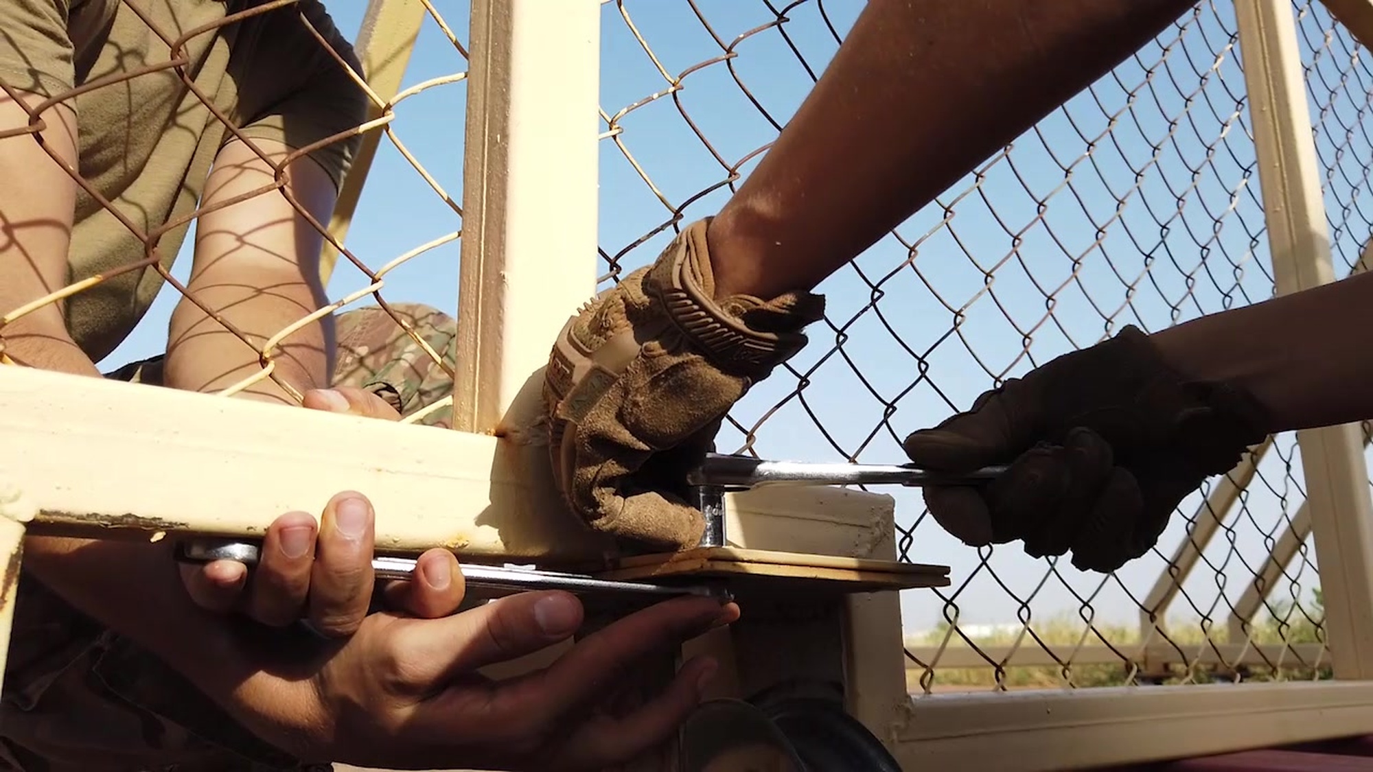 The 768th Expeditionary Air Base Squadron Civil Engineer Flight performing tasks and working around the clock to make sure all facilities are maintained at Nigerien Air Base 101.