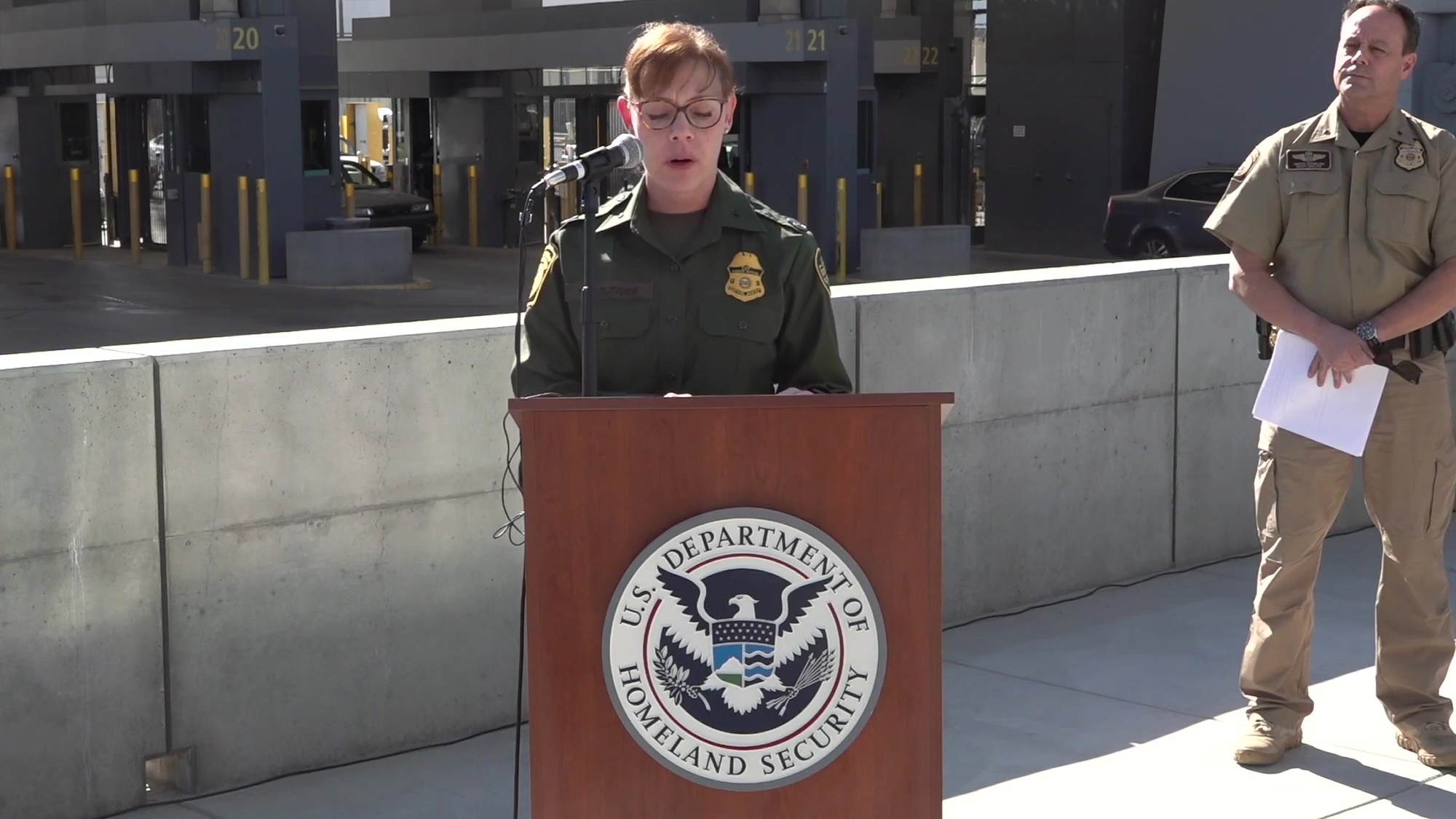 San Diego, CA - CBP Briefing on Border Security and End of Year Enforcement Statistics. Remarks by<br />Pete Flores, Director of Field Operations, San Diego<br />Kathleen Scudder, Acting Deputy Chief Patrol Agent San Diego Sector<br />Timothy Sutherland, Director San Diego Air and Marine Operations<br /><br />Video by Mani Albrecht<br />U.S. Customs and Border Protection<br />Office of Public Affairs<br />Visual Communications Division