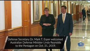 Esper Welcomes Australian Defense Minister