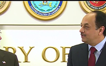 Esper Welcomes Qatari Official to Pentagon