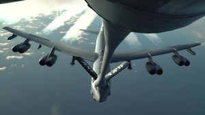 U.S. Air Force  KC-135 Stratotanker refuels a B-52 Stratofortress