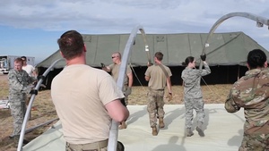 B-roll of Tent set up for Exercise