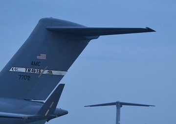 C-5 Galaxy landscapes &amp; Maintenance B-roll