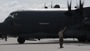 HC-130 take off B-roll