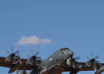 B-roll of HH-60s, HC-130s and Airmen in MOPP Gear for an Exercise