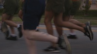 Bravo company runs for the 244th Marine Corps birthday