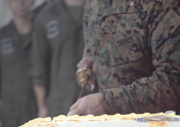 11th MEU celebrates the 244th Marine Corps Birthday aboard USS John P. Murtha