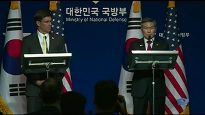 Defense Secretary Speaks to the Press in South Korea