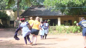 USS Germantown (LSD 42) participate in a COMREL at the Government Children’s Home for Girls during Tiger TRIUMPH
