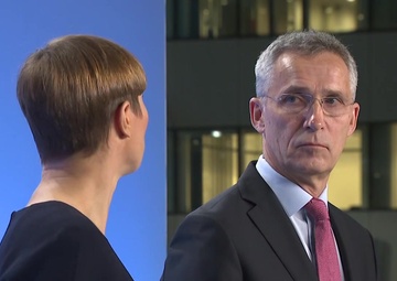 Visit to NATO by the President of Estonia - Joint Press Point