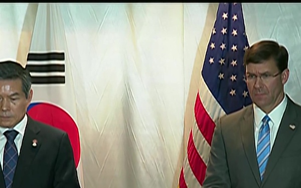 Defense Secretary Mark T. Esper bilat with Lee Nak-yeon