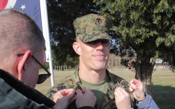 Noah Furbush commissioned as second lieutenant in the Marine Corps