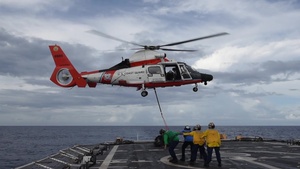 USCGC Stratton (WMSL 752) conducts helicopter operations