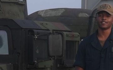 CSSR Marrow aboard the USS Germantown (LSD 42) sends Thanksgiving message home while deployed in the 7th Fleet AOR