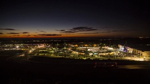 Sun setting on the 2019 Tree Lighting Celebration
