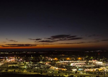 Sun setting on the 2019 Tree Lighting Celebration