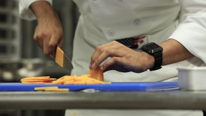 B-Roll: Fort Bliss Culinary Team trains knife skills