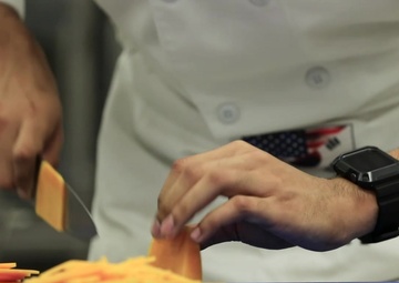 B-Roll: Fort Bliss Culinary Team trains knife skills