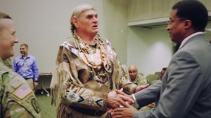 Native American Indian Observance Ceremony with Graphics