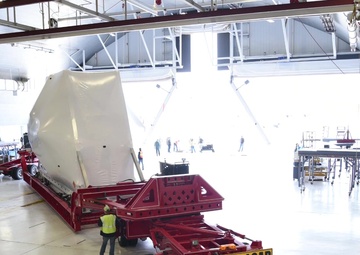 NASA Orion Space Capsule Stored in Hangar (Timelapse)