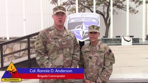 1ADSB COL Ronnie D. Anderson& CSM Carla M. Hill
