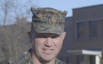 Marine Corps Base Quantico Sergeant Major informs Marines of new Traffic Sign