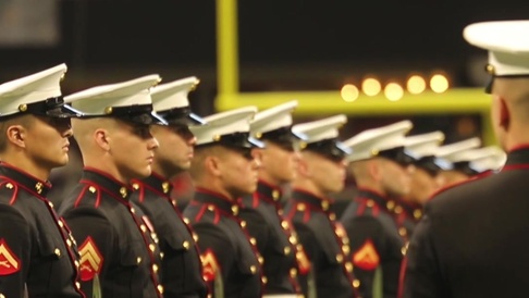 DVIDS - Images - The US Marine Silent Drill Team Performs at Halftime  During MetLife Stadium's Salute to Service Game [Image 19 of 22]