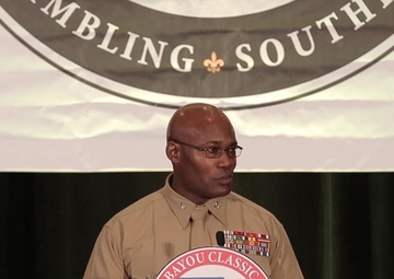 Marines attend Bayou Classic Coaches Luncheon