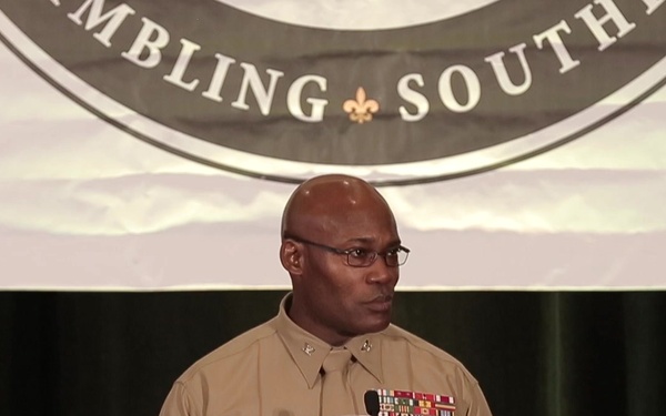 Marines attend Bayou Classic Coaches Luncheon