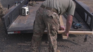 B-Roll of the 776th Civil Engineer team at Chabelley Airfield, Djibouti
