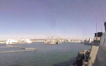 Time lapse of USS Paul Hamilton Berth Shift