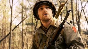 World War II Reenactors recreate scenes from The Battle of the Bulge (slow motion)
