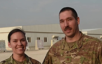 Captain William Katz sends holiday greetings from Al Udeid Air Base.