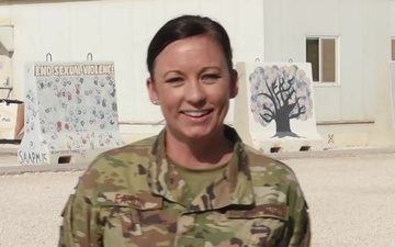 Major Seana Eason sends holiday greetings from Al Udeid Air Base.