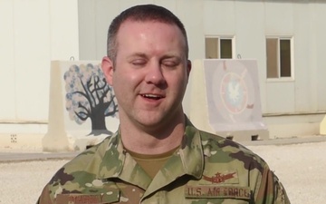 Major James Massey sends holiday greetings from Al Udeid Air Base.