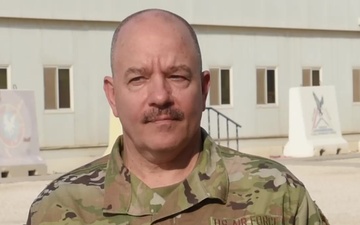 Master Sergeant Nicholas Garten sends holiday greetings from Al Udeid Air Base