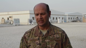Master Sergeant Wayne Hageman sends holiday greetings from Al Udeid Air Base