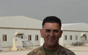 Sergeant Jesse Aguilar sends holiday greetings from Al Udeid Air Base