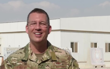 Senior Master Sergeant Christopher Cratty sends holiday greetings from Al Udeid Air Base.